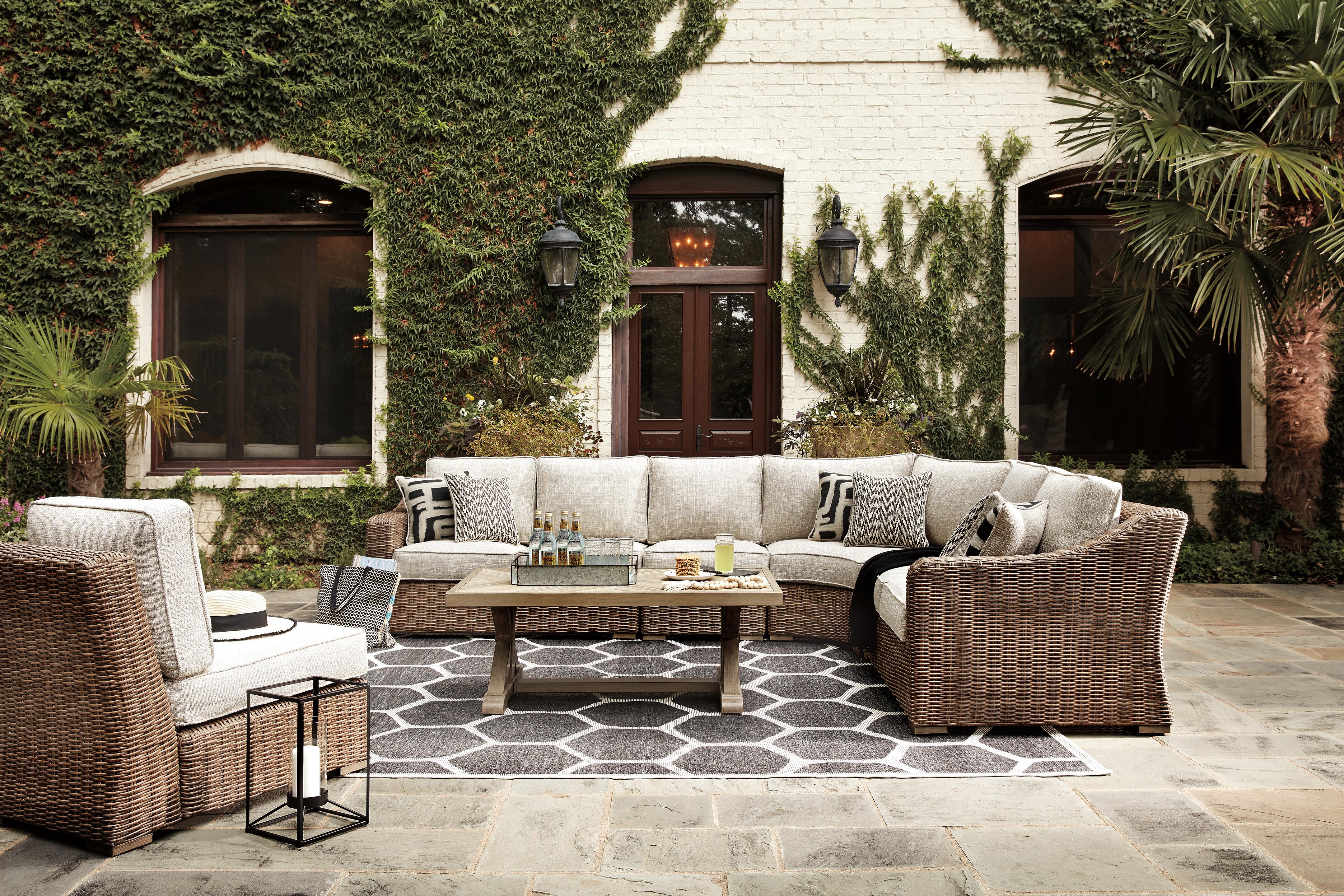 Beachcroft Outdoor Seating Set - Romeo & Juliet Furniture (Warren,MI)