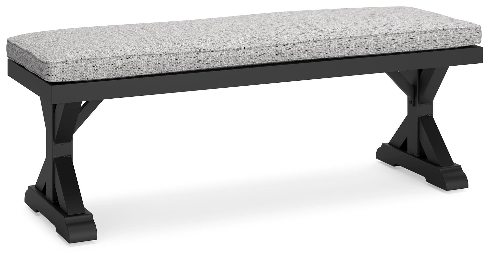 Beachcroft Outdoor Bench with Cushion - Romeo & Juliet Furniture (Warren,MI)