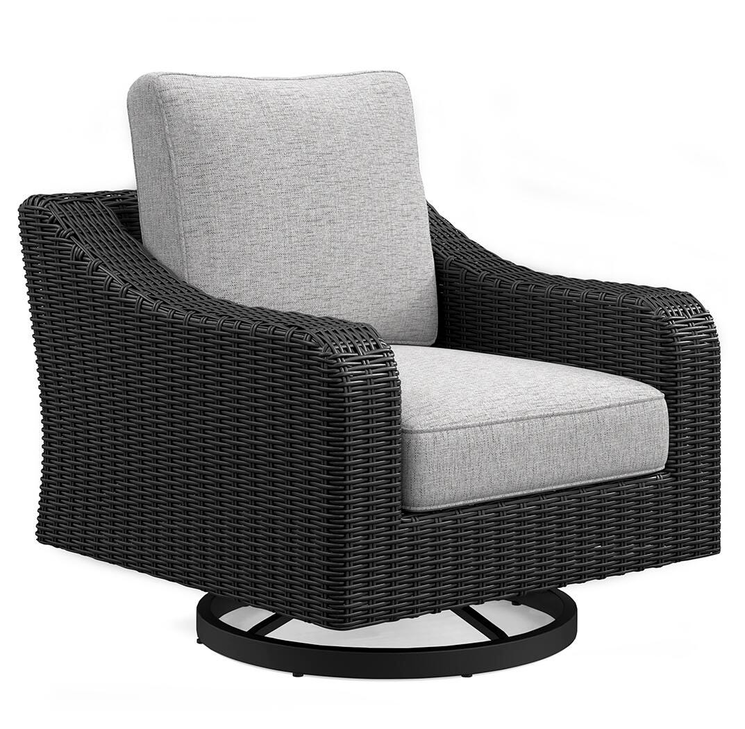 Beachcroft Outdoor Swivel Lounge with Cushion - Romeo & Juliet Furniture (Warren,MI)