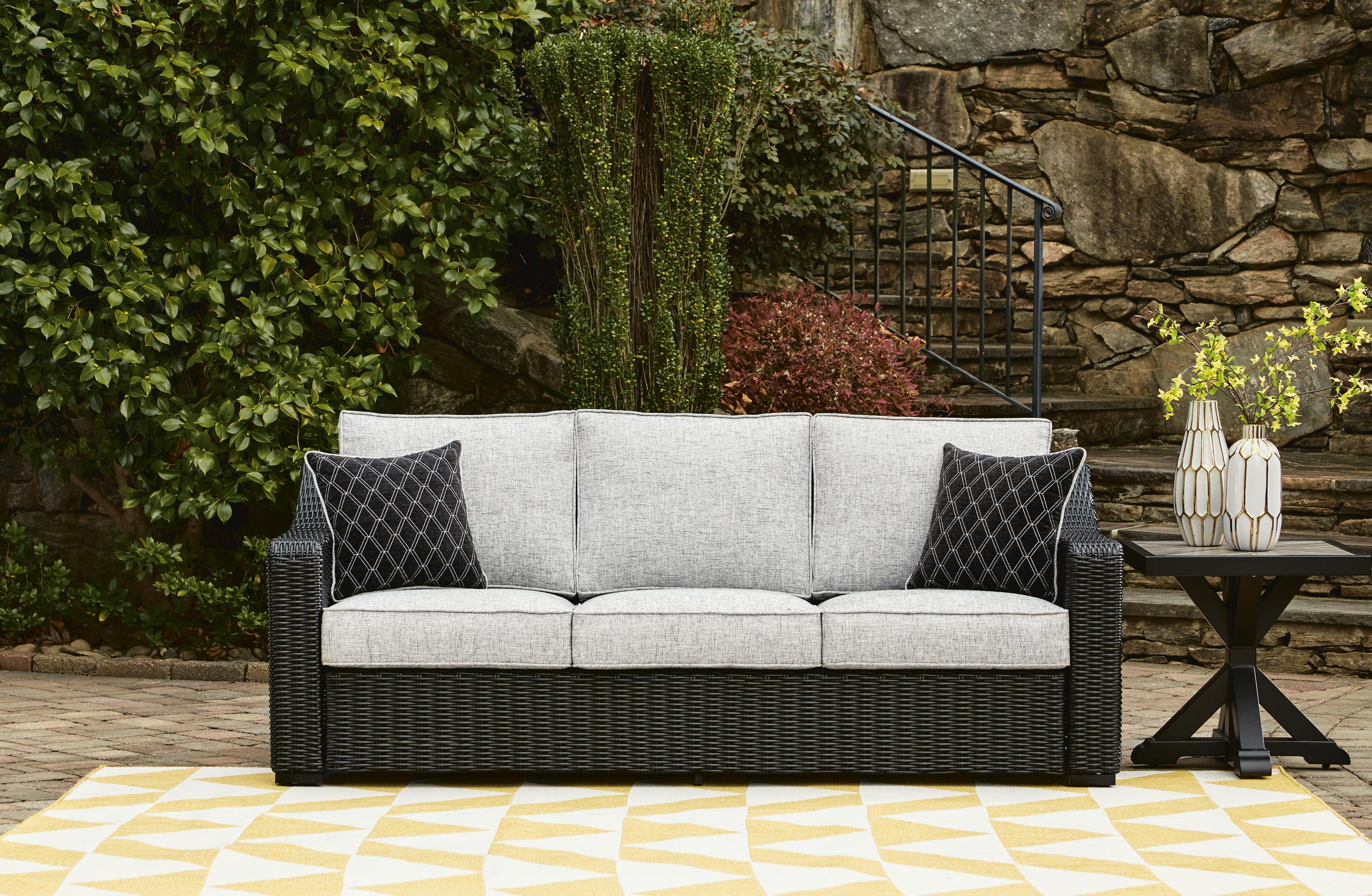 Beachcroft Outdoor Sofa with Cushion - Romeo & Juliet Furniture (Warren,MI)