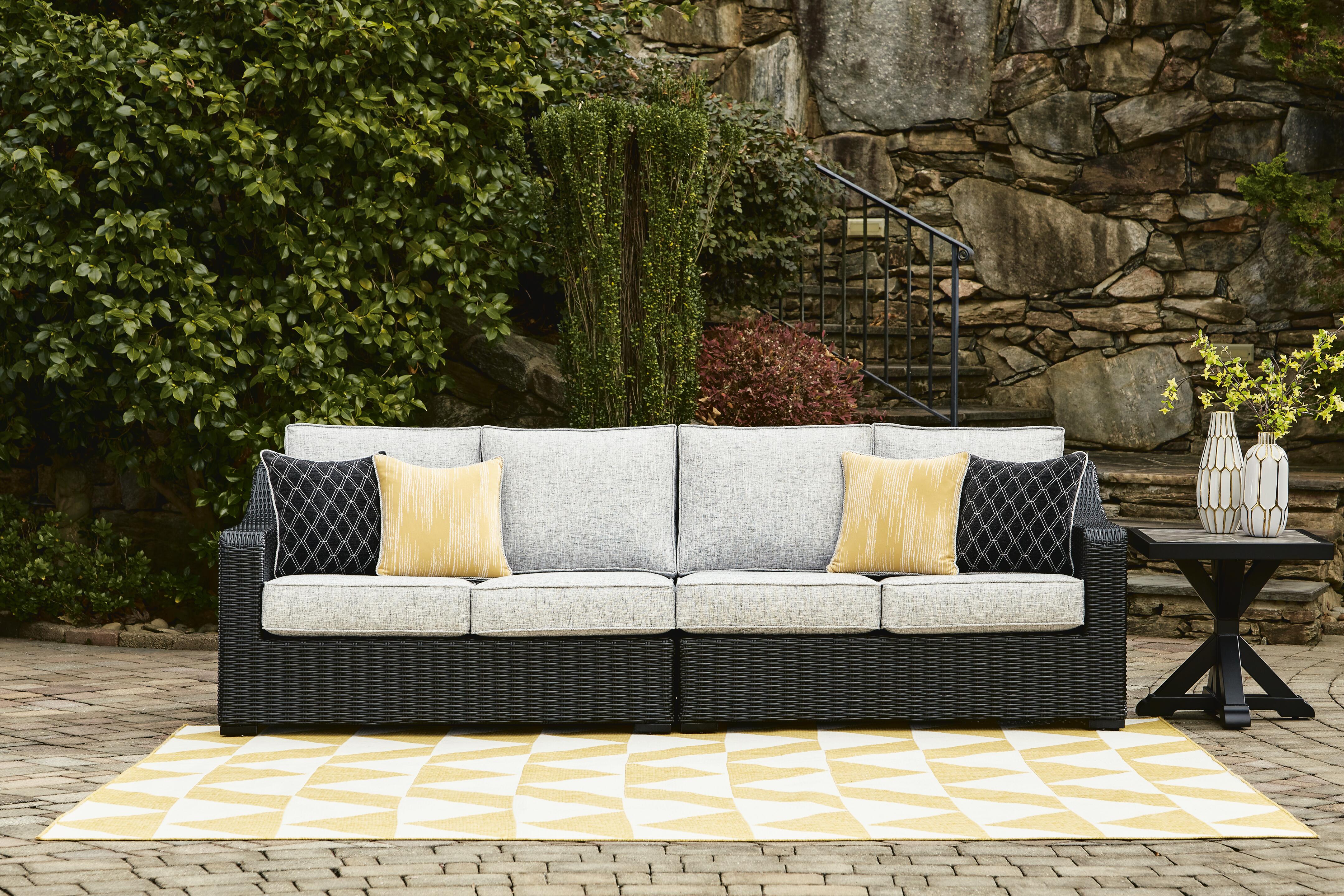 Beachcroft 2-Piece Outdoor Loveseat with Cushion - Romeo & Juliet Furniture (Warren,MI)