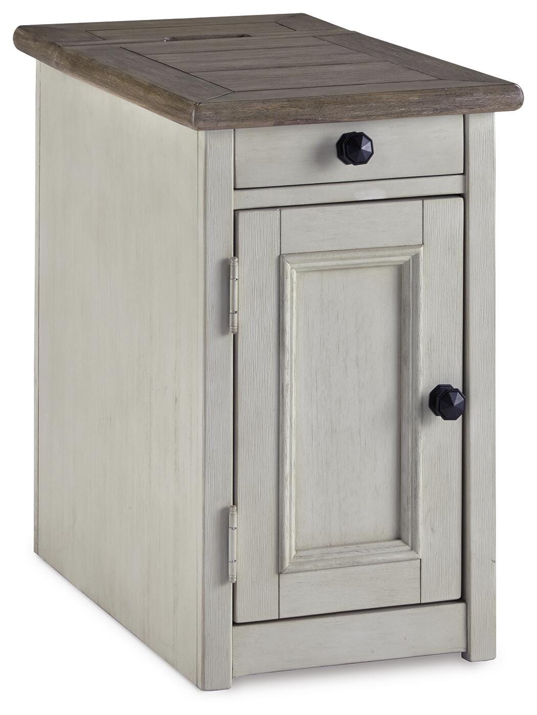 Bolanburg Chairside End Table with USB Ports & Outlets - Romeo & Juliet Furniture (Warren,MI)