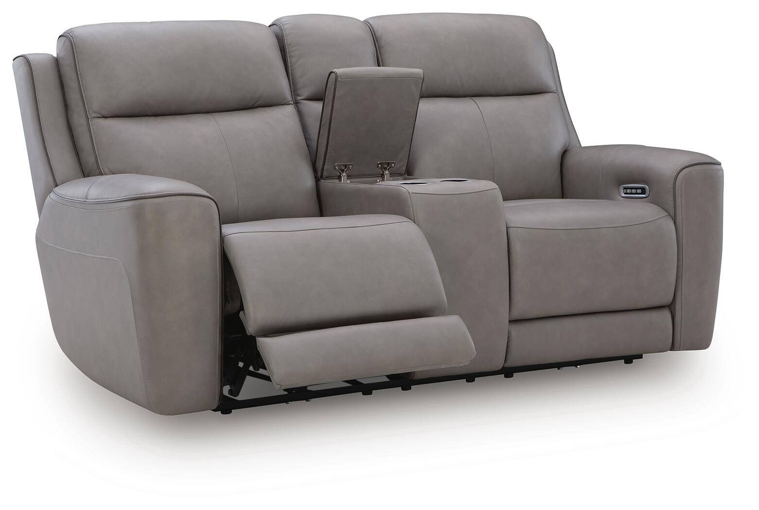 5Z-Comfort Power Reclining Loveseat with Console - Romeo & Juliet Furniture (Warren,MI)