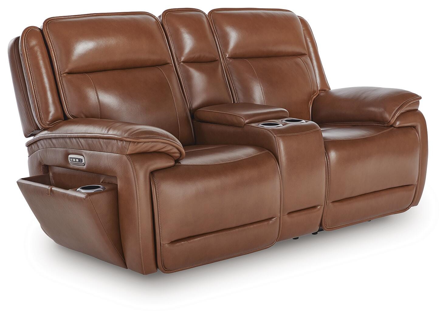 Healy Pier Power Reclining Loveseat with Console - Romeo & Juliet Furniture (Warren,MI)