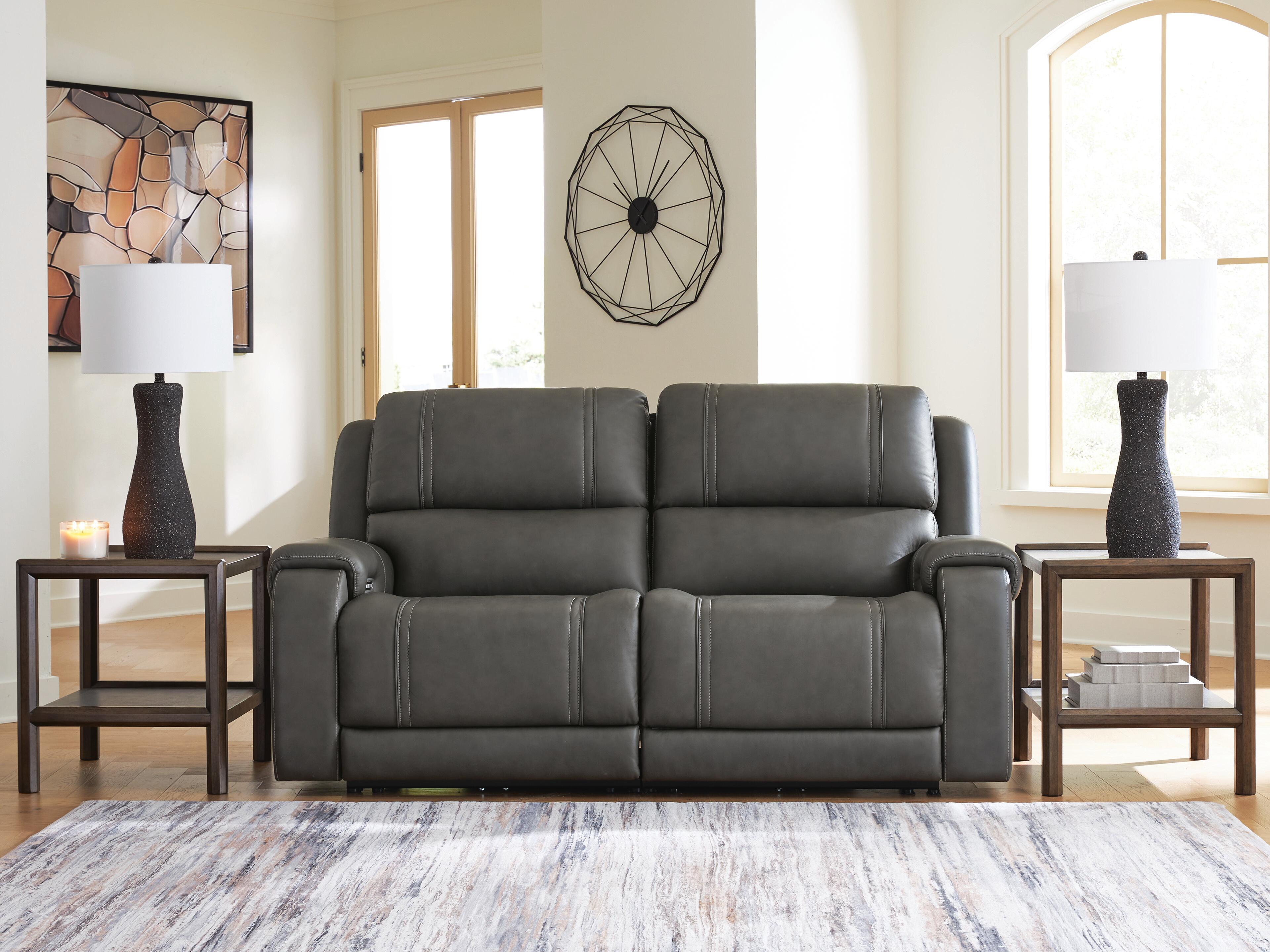 5Z - Pittson Power Reclining Sectional Loveseat - Romeo & Juliet Furniture (Warren,MI)