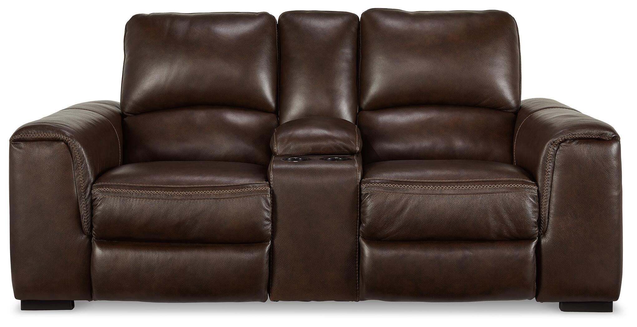 Alessandro Power Reclining Loveseat with Console - Romeo & Juliet Furniture (Warren,MI)