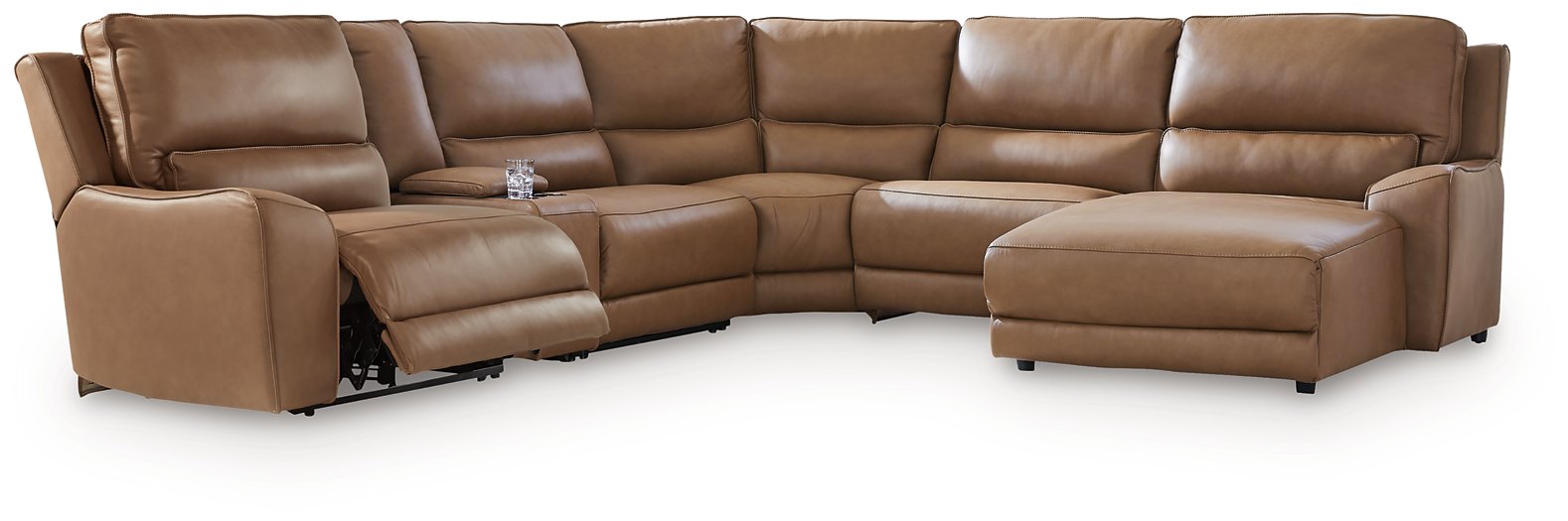 DeepWakes Power Reclining Sectional with Chaise - Romeo & Juliet Furniture (Warren,MI)