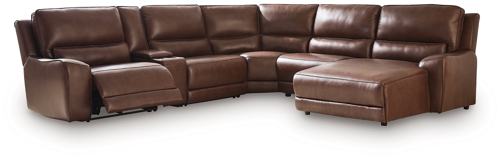 DeepWakes Power Reclining Sectional with Chaise - Romeo & Juliet Furniture (Warren,MI)
