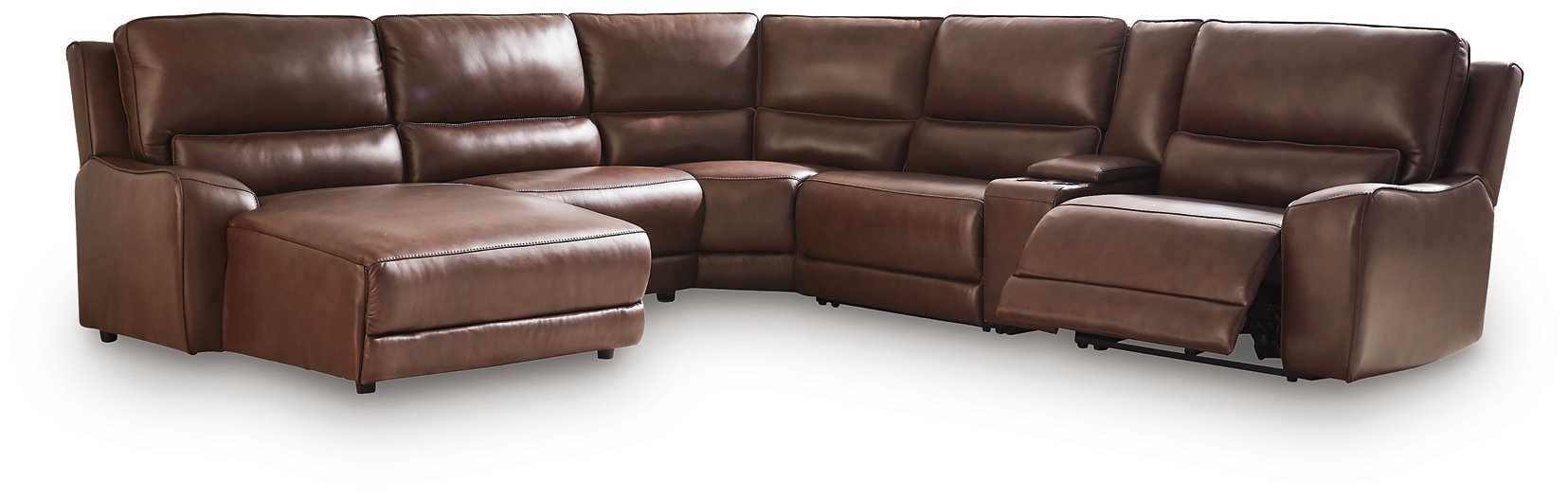 DeepWakes Power Reclining Sectional with Chaise - Romeo & Juliet Furniture (Warren,MI)