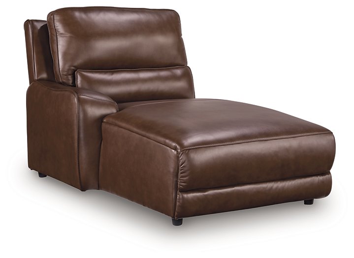 DeepWakes Power Reclining Sectional with Chaise - Romeo & Juliet Furniture (Warren,MI)