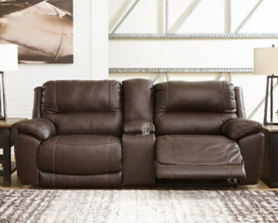 Dunleith Power Reclining Loveseat with Console - Romeo & Juliet Furniture (Warren,MI)