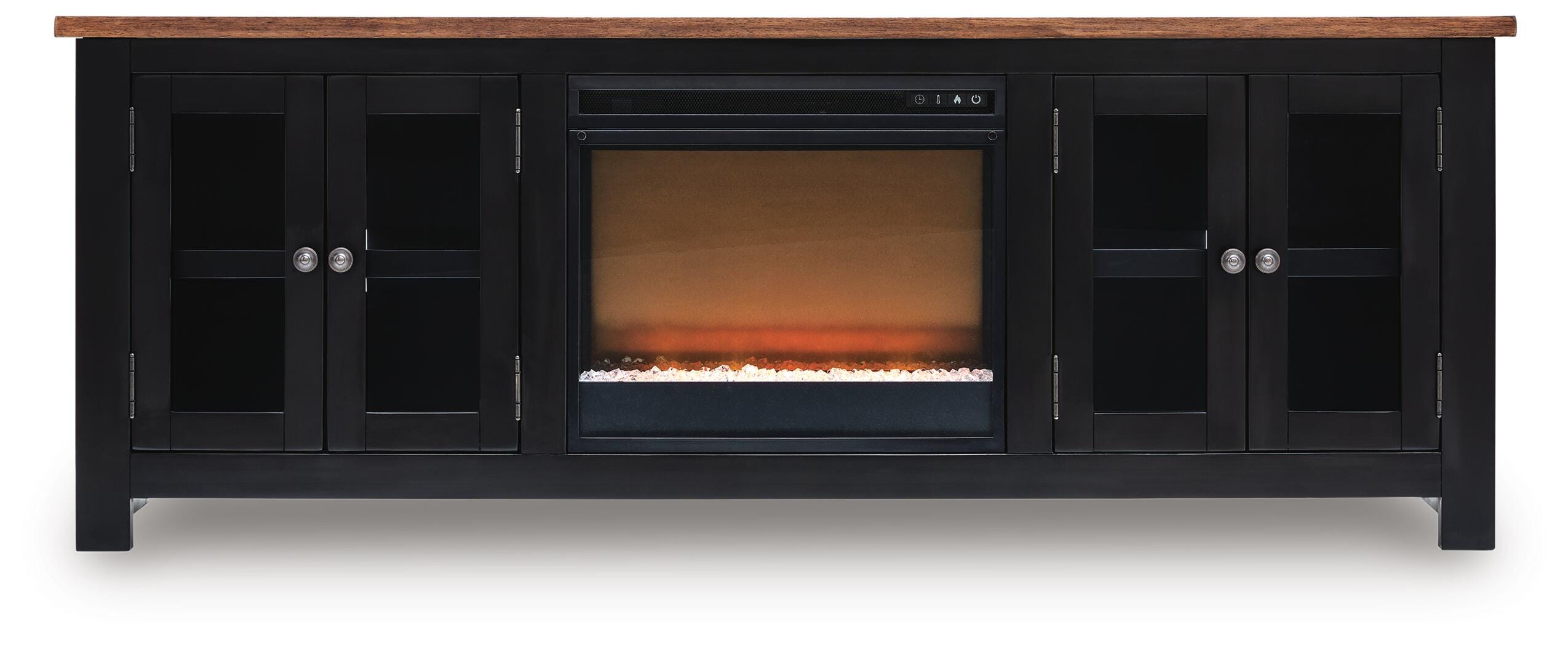 Wildenauer 76" TV Stand with Electric Fireplace - Romeo & Juliet Furniture (Warren,MI)