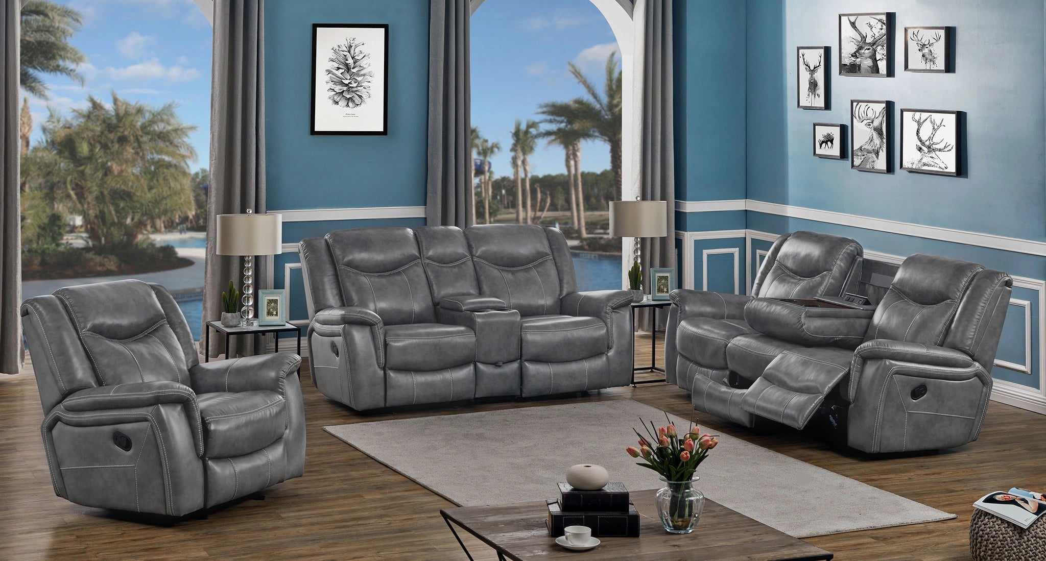 Conrad Reclining Glider Loveseat